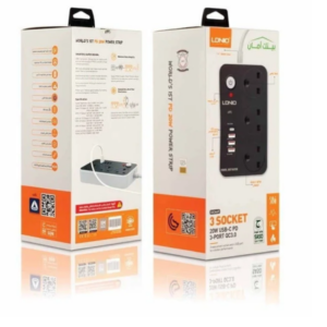 لدنو توصيله كهرباء 3 فتحات 3 متر مع 6 منافذ USB , موديل : SC3604